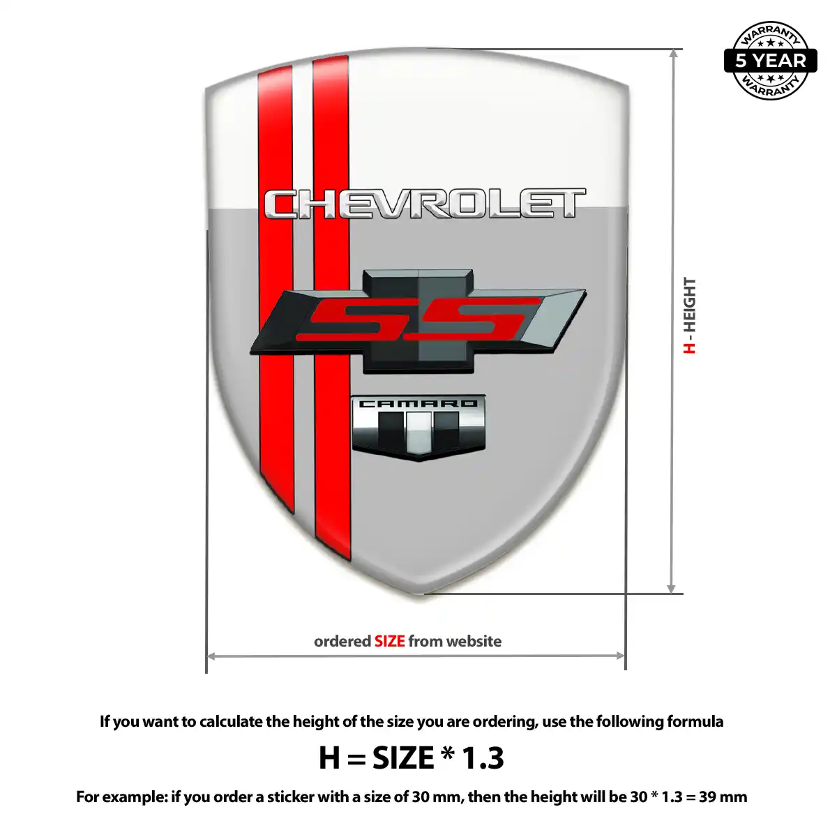 Chevrolet Self Adhesive Emblem Sticker Elite Finish