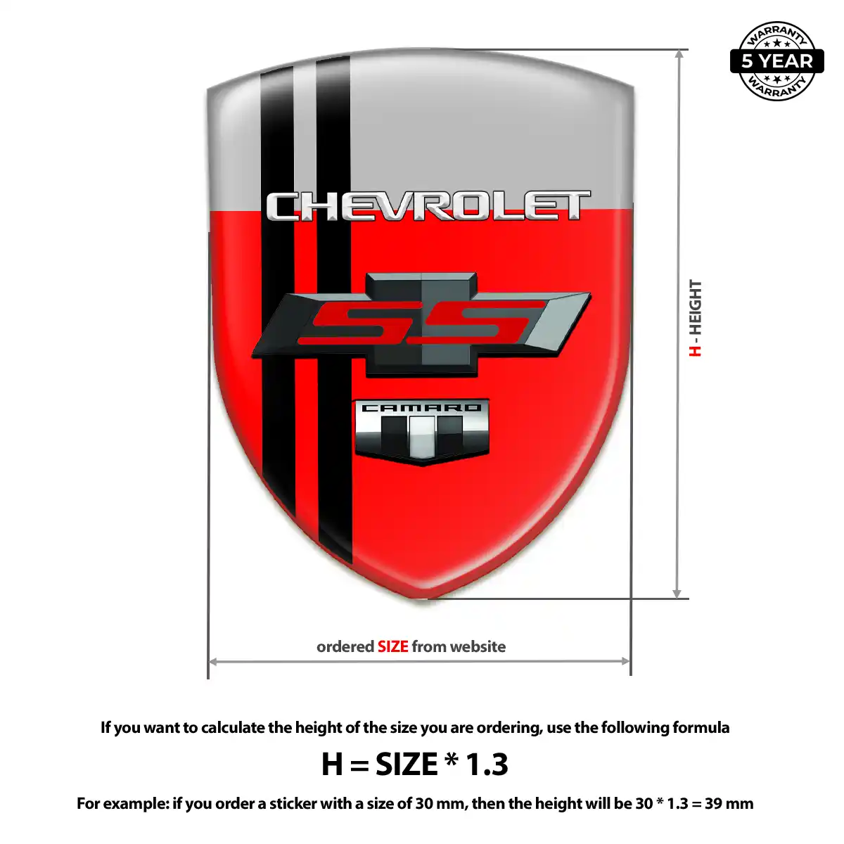 Chevrolet Self Adhesive Emblem Sticker Prestige Line