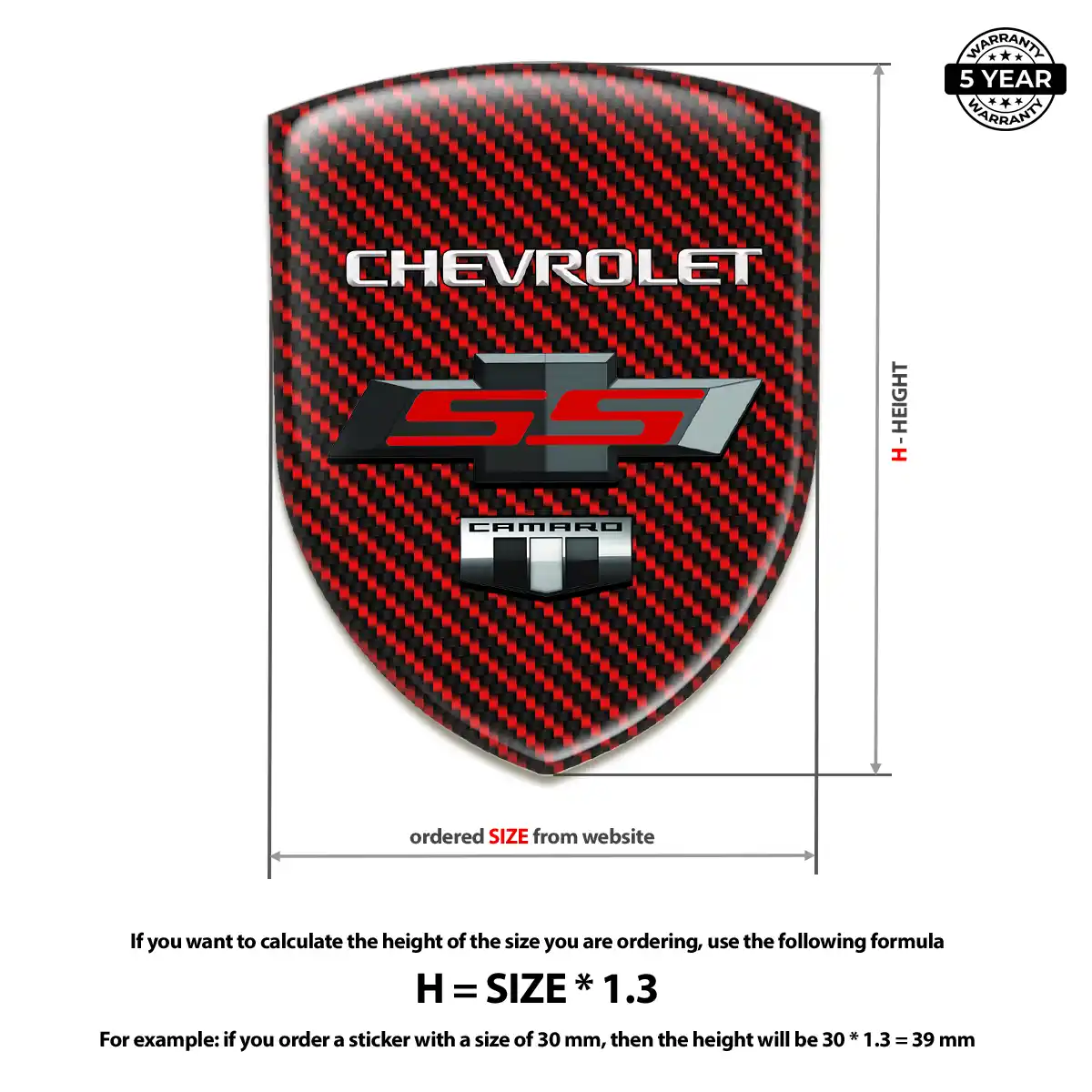 Chevrolet Self Adhesive Emblem Sticker Prime Quality