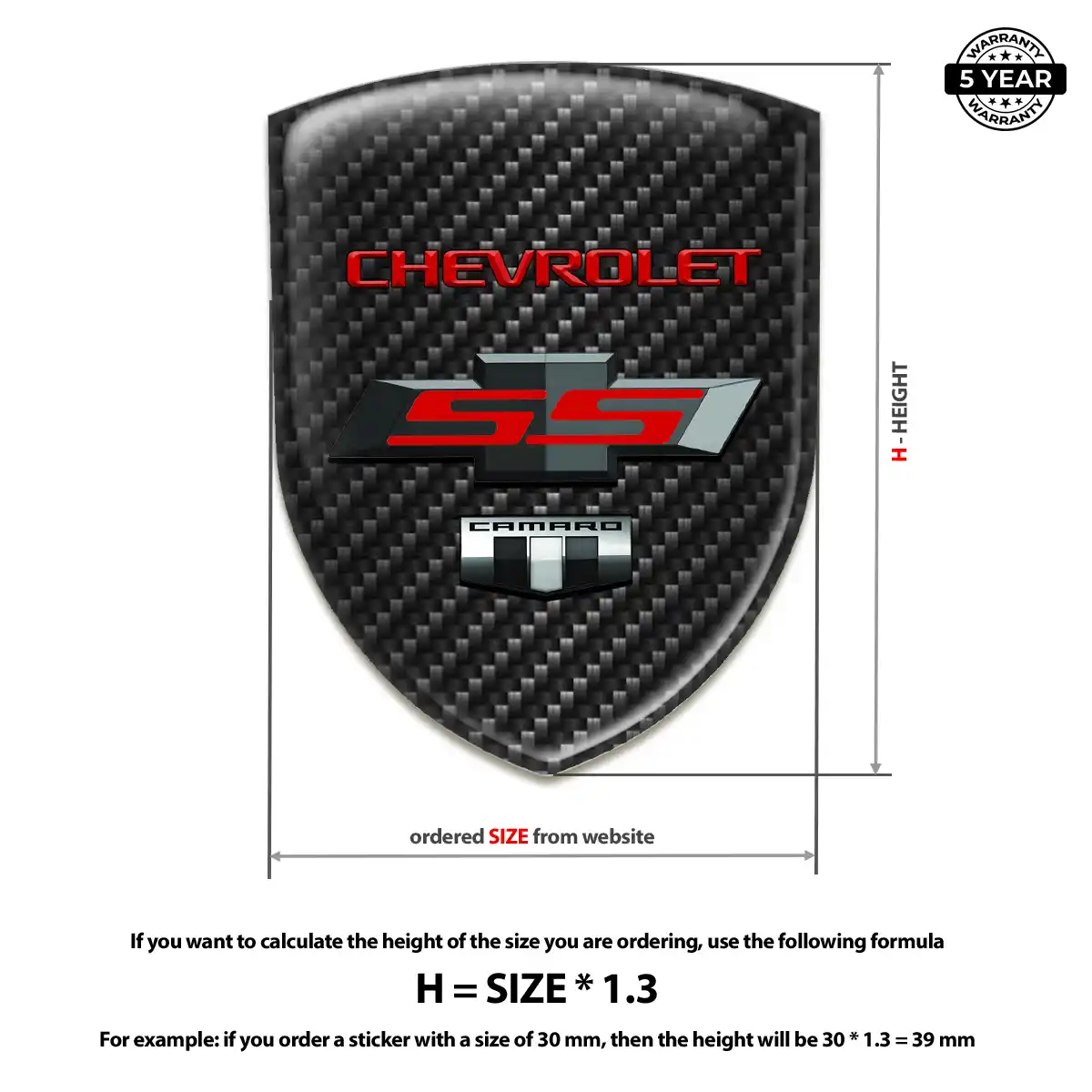 Chevrolet Self Adhesive Emblem Sticker Refined Design