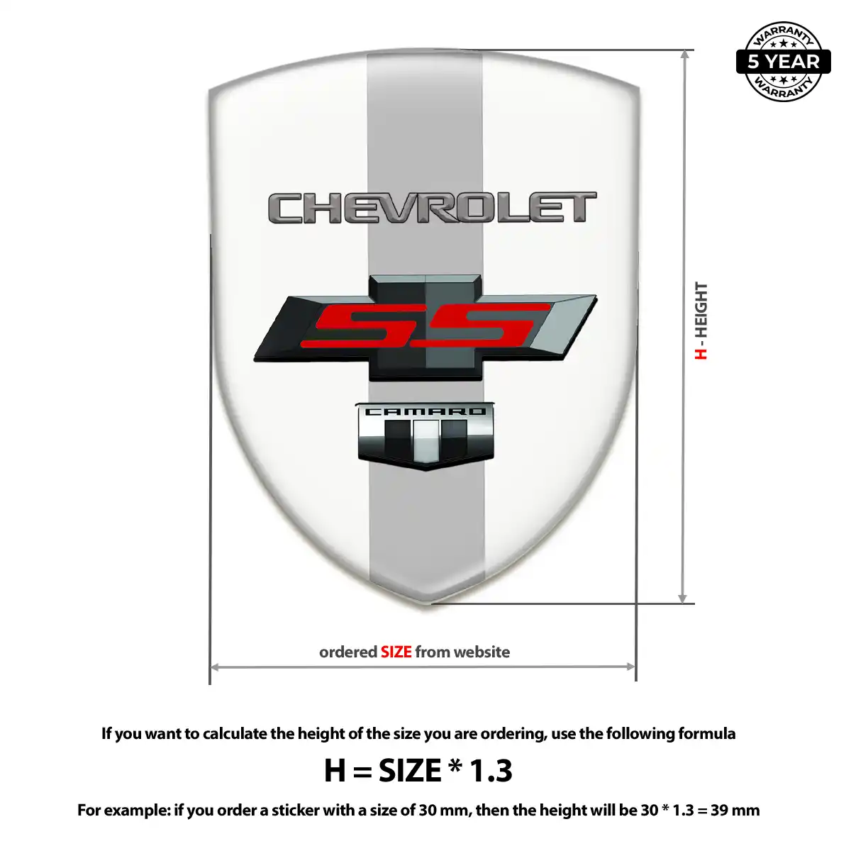 Chevrolet Self Adhesive Emblem Sticker Superior Craft