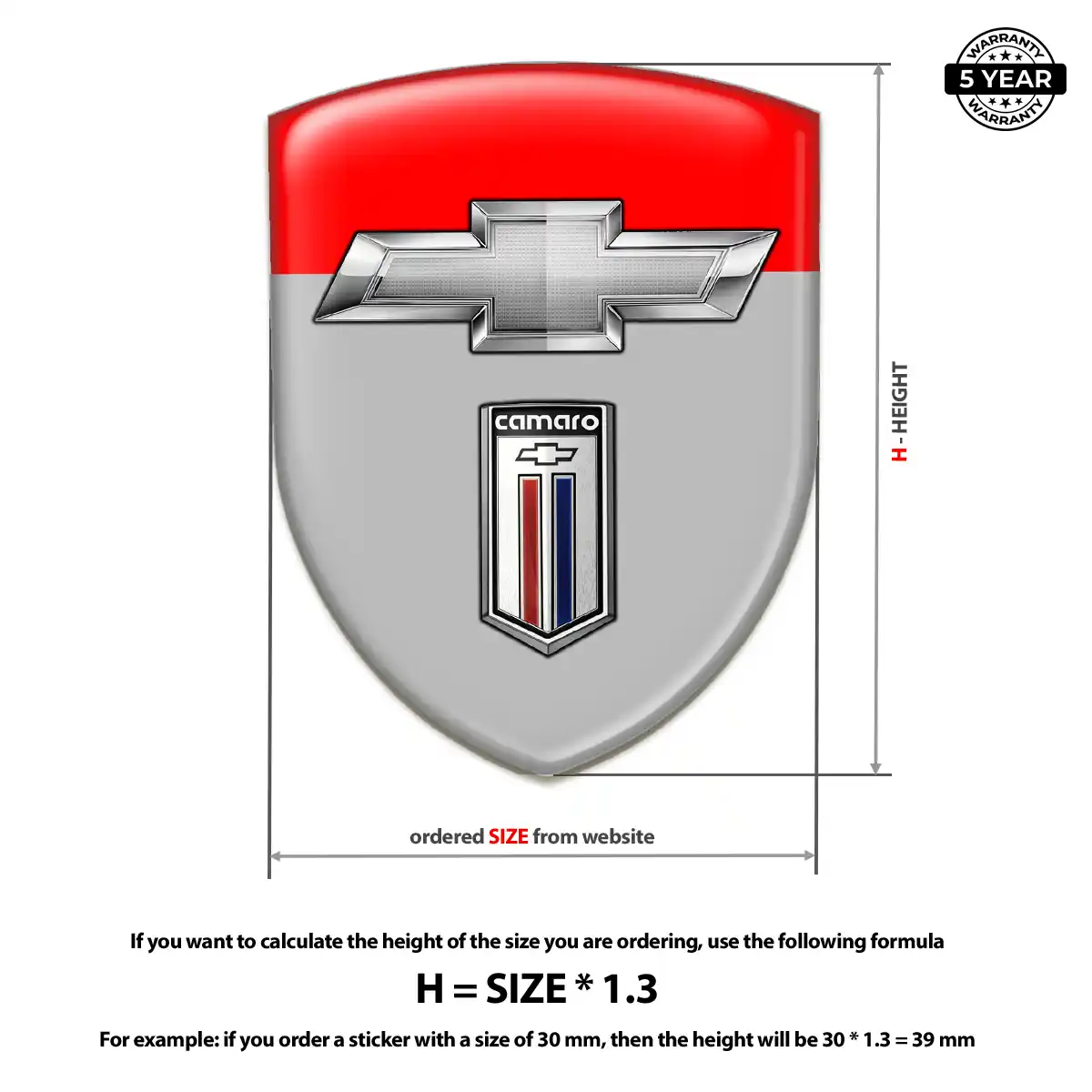 Chevrolet Silicone Badge Elite Finish