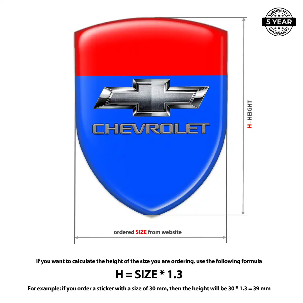 Chevrolet Silicone Badge Prestige Line