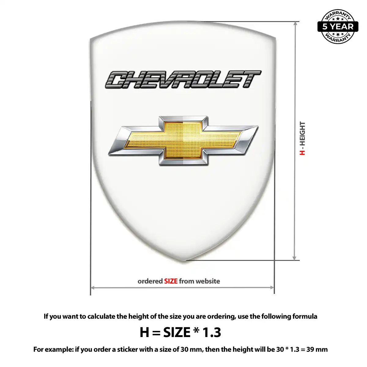 Chevrolet Silicone Badge Prime Quality