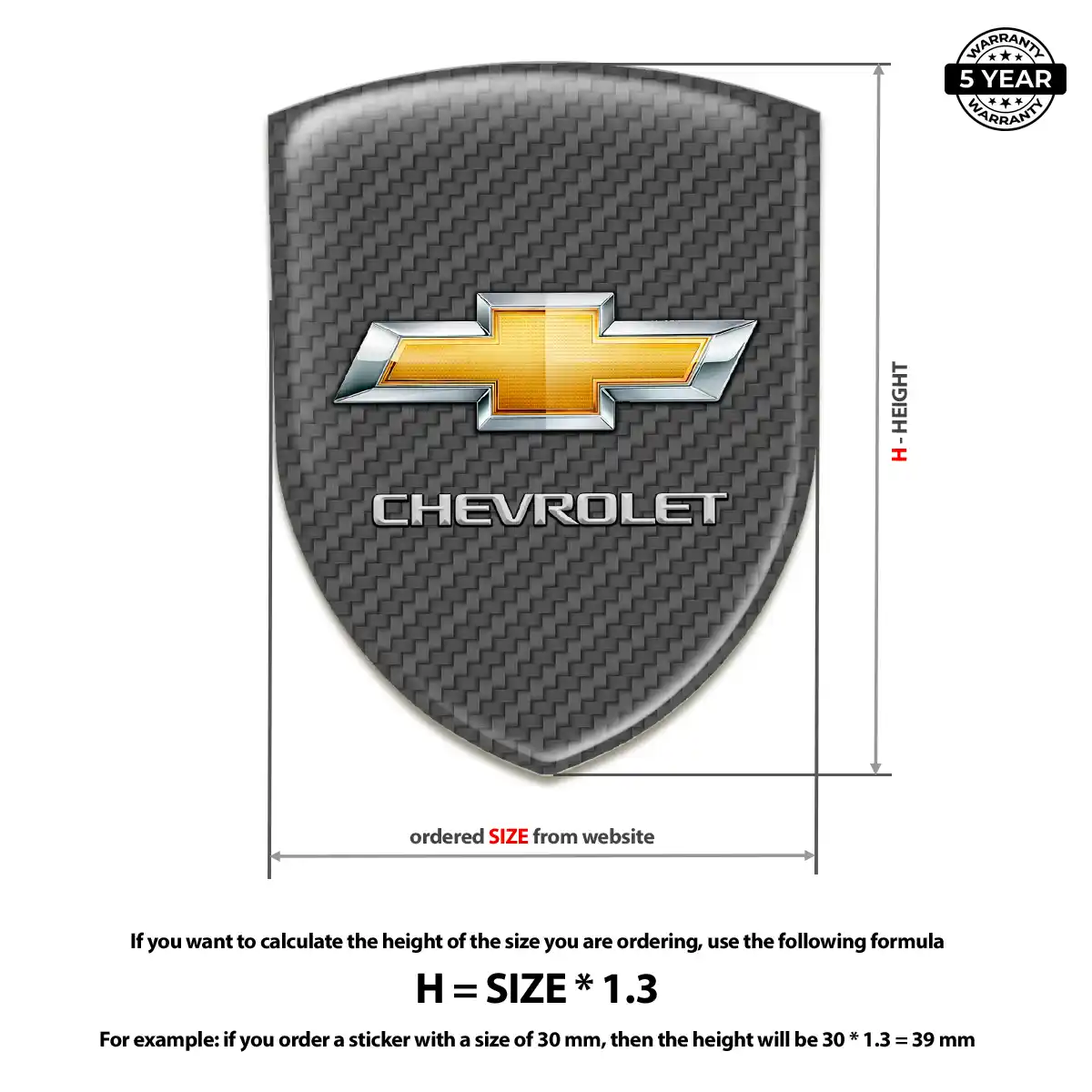 Chevrolet Silicone Badge Signature Grade
