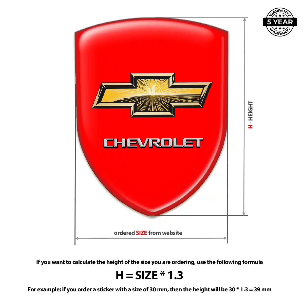 Chevrolet Silicone Emblem Elite Finish