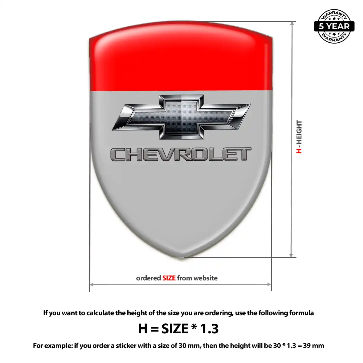 Chevrolet Silicone Emblem Prime Quality