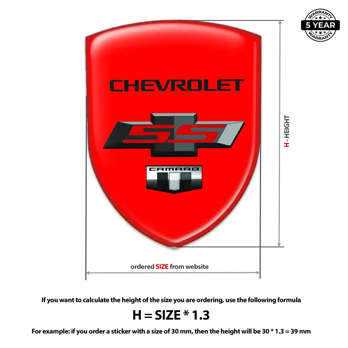 Chevrolet Silicone Sticker Elite Finish
