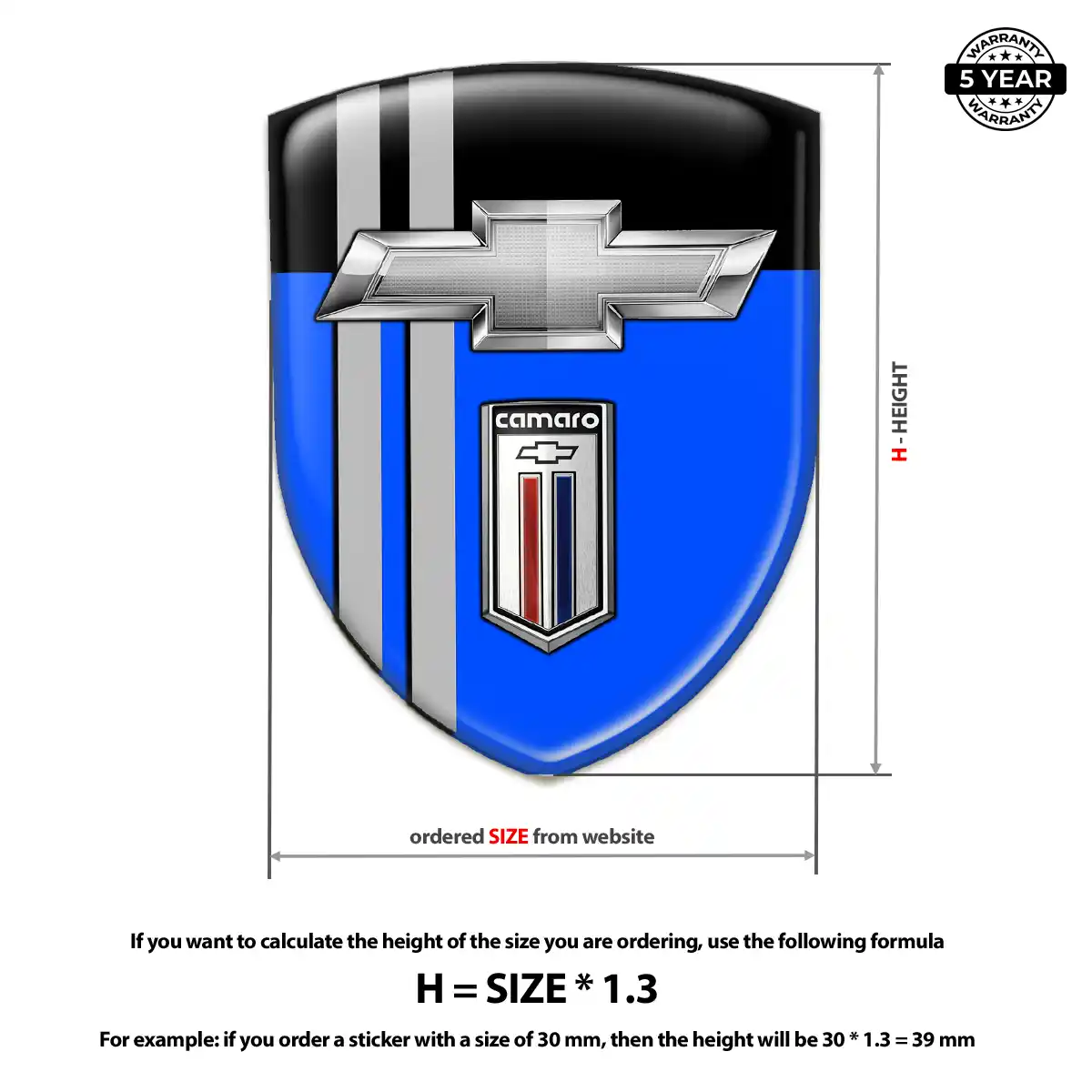 Chevrolet Silicone Sticker Exclusive Series