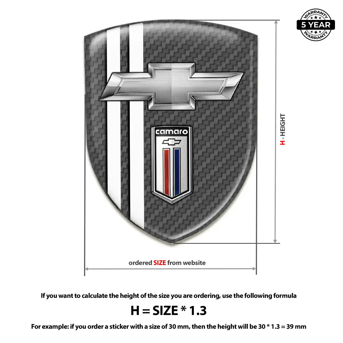 Chevrolet Silicone Sticker Prestige Line