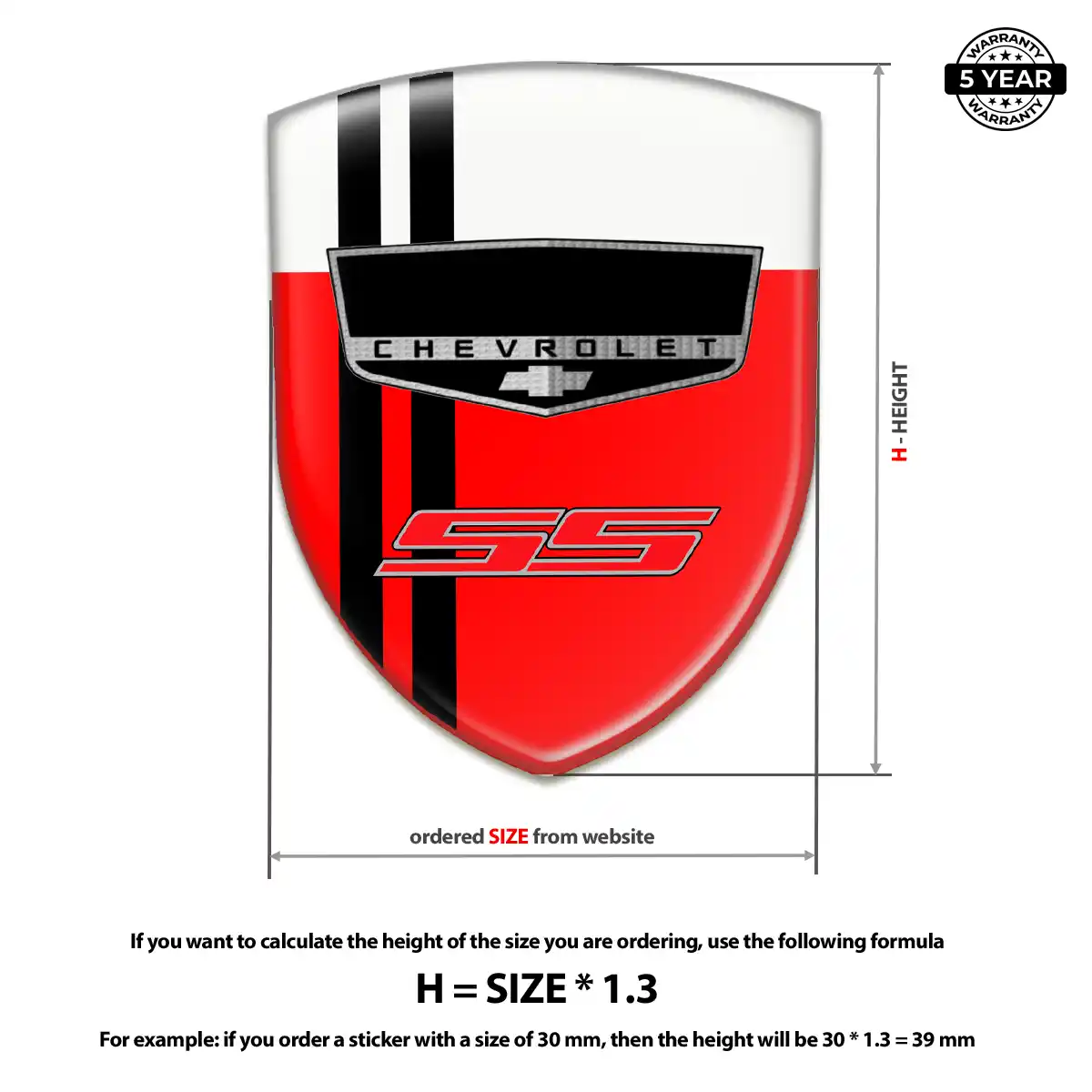 Chevrolet Silicone Sticker Superior Craft