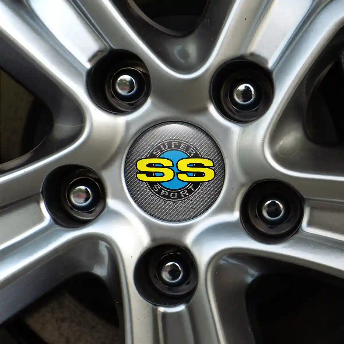 Chevrolet SS Logo Silicone Badge Self-Adhesive Stylish Design