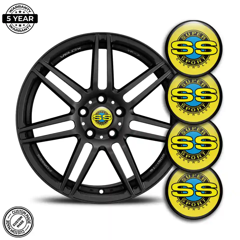 Chevrolet SS Logo Silicone Emblem Self-Adhesive Stylish Design