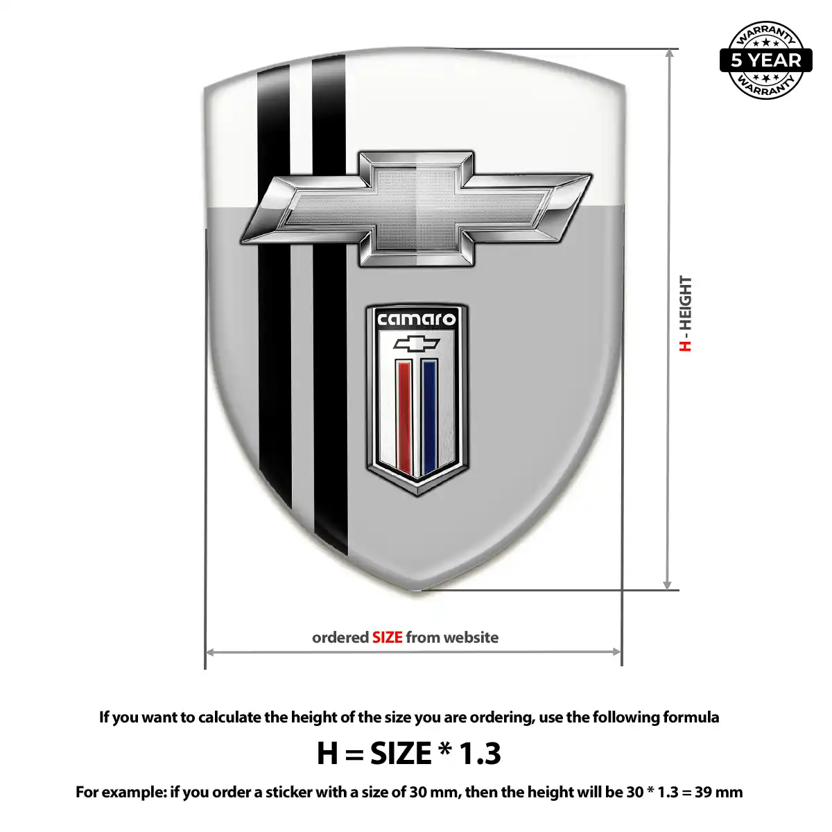 Chevrolet Sticker Prime Quality
