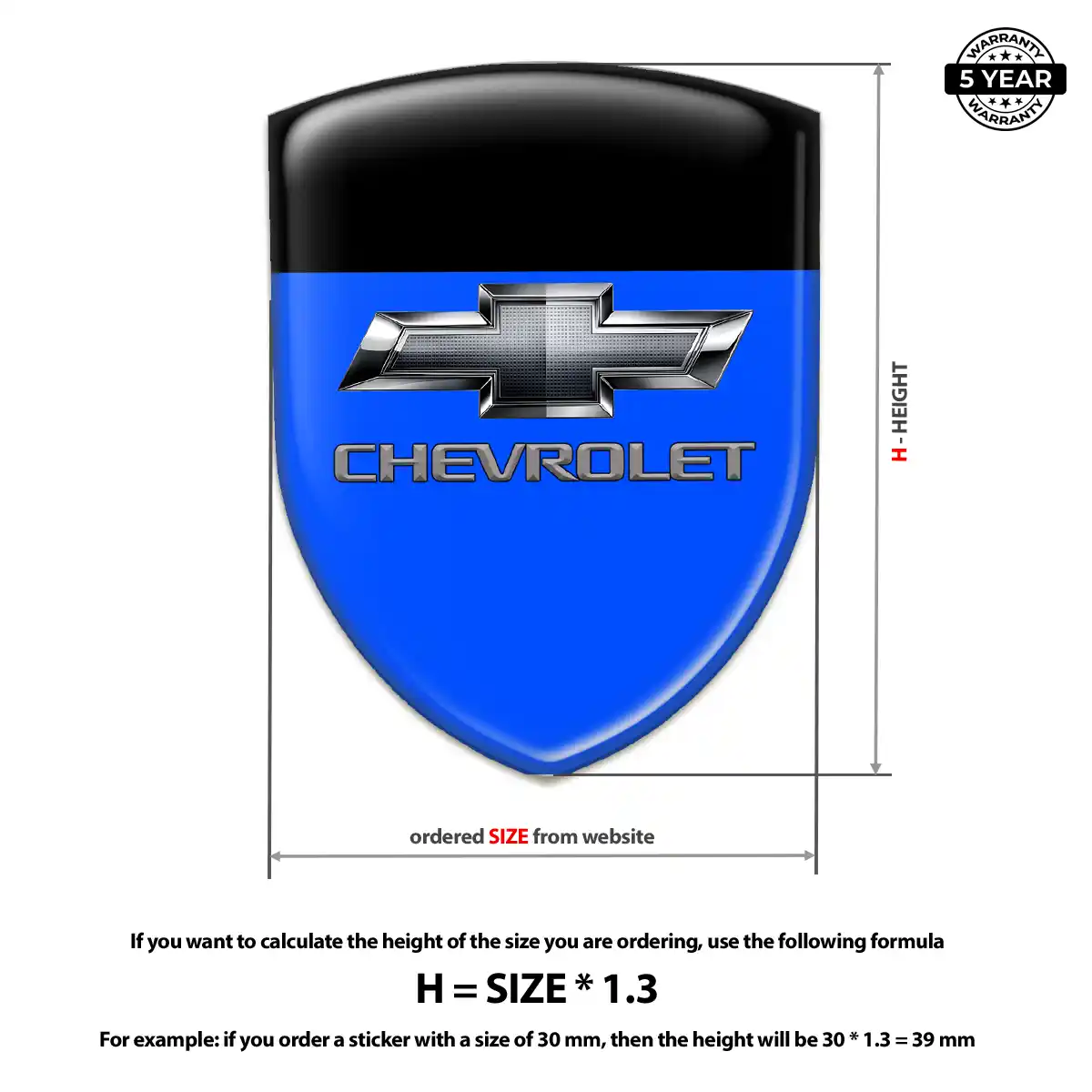 Chevrolet Sticker Sleek Style