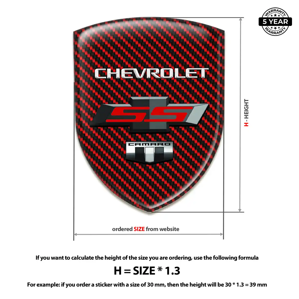 Chevrolet Vehicle Logo Sticker Elite Finish