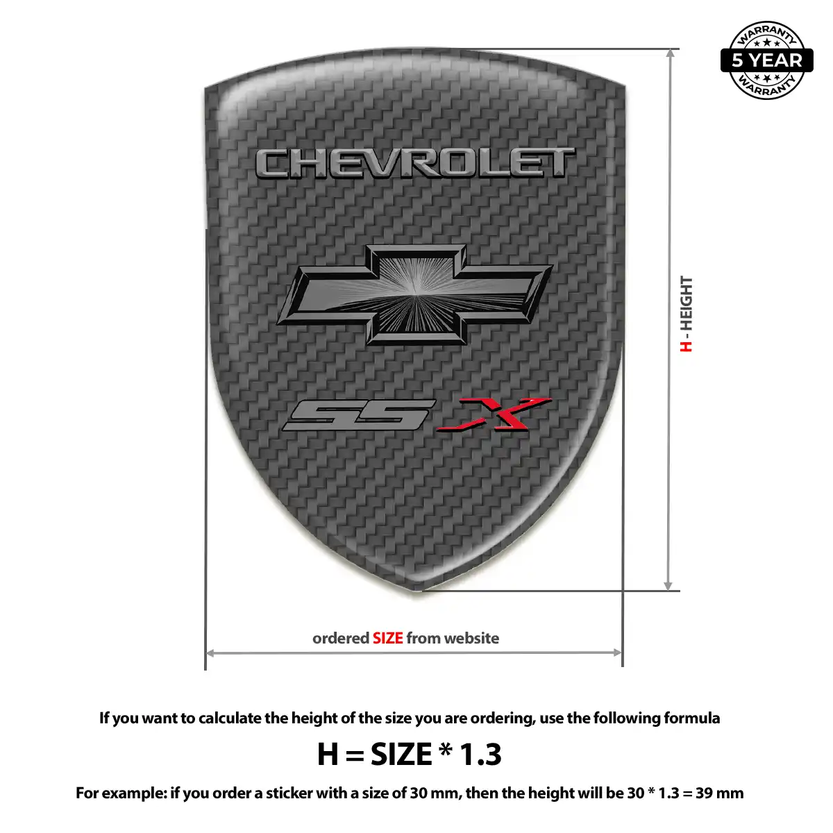 Chevrolet Vehicle Logo Sticker Prestige Line
