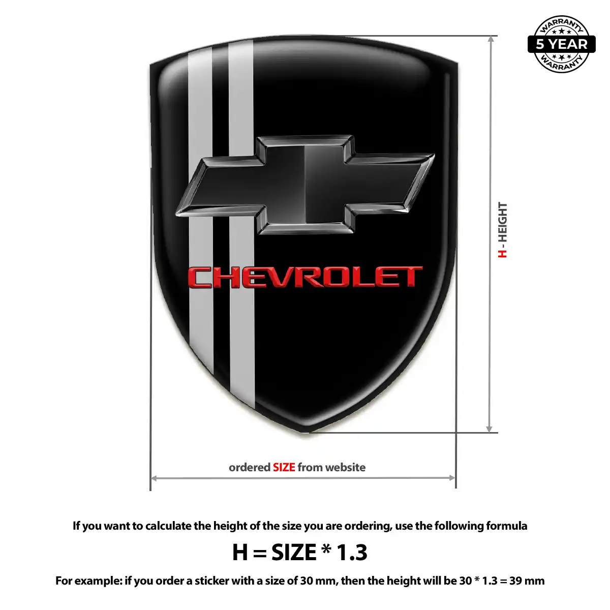 Chevrolet Vehicle Logo Sticker Prime Quality