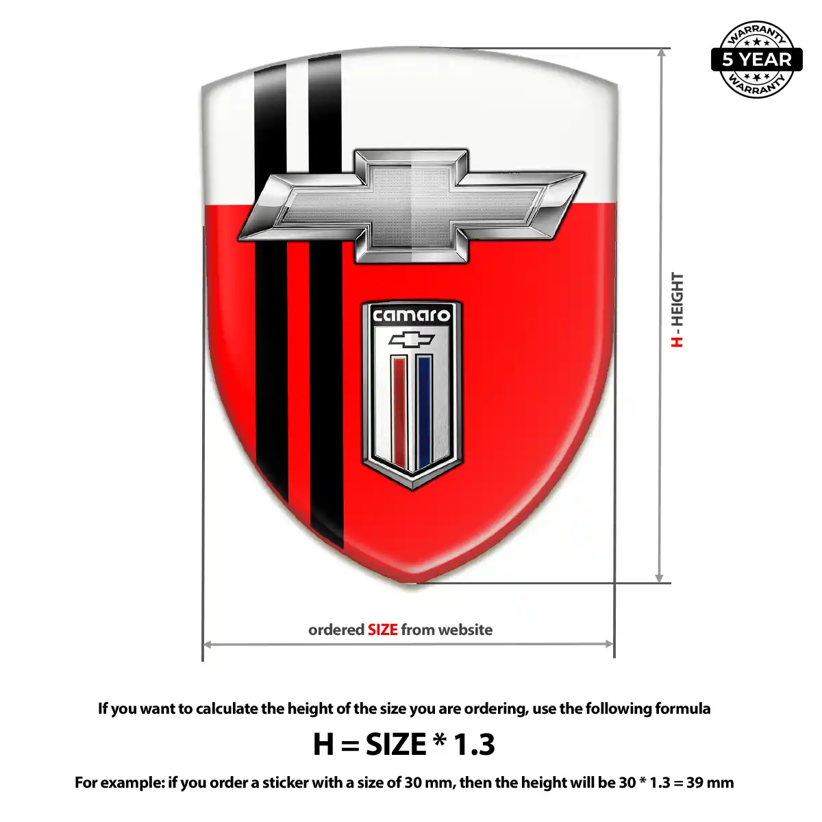 Chevrolet Vehicle Logo Sticker Refined Design