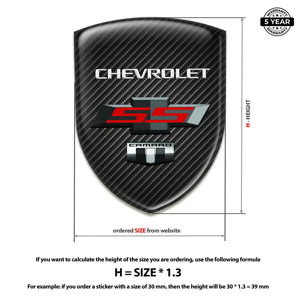 Chevrolet Vehicle Logo Sticker Signature Grade