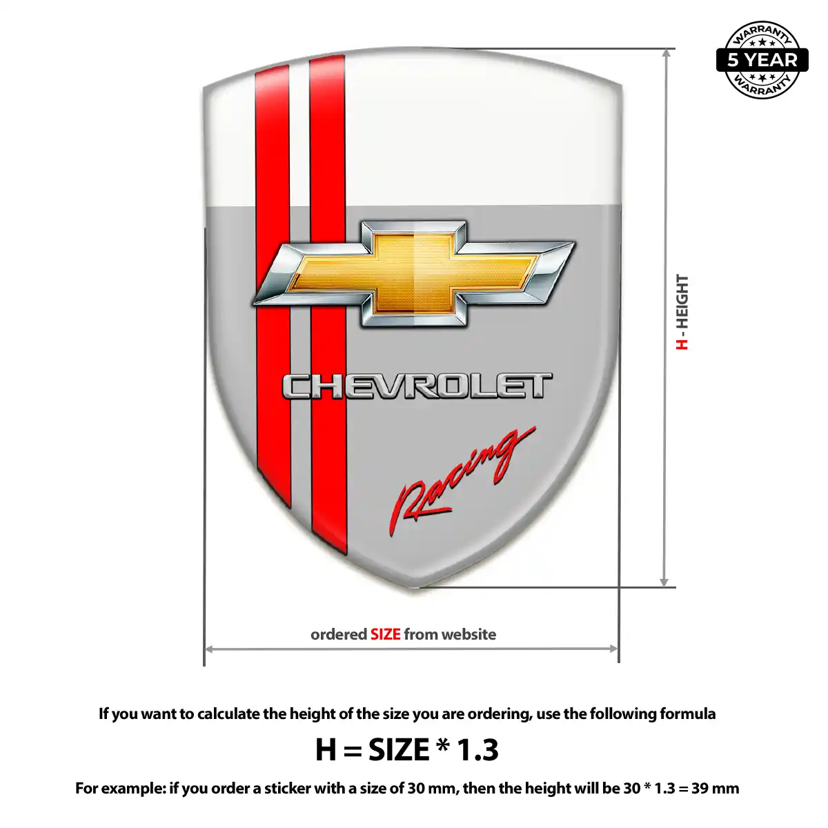 Chevrolet Vehicle Logo Sticker Superior Craft