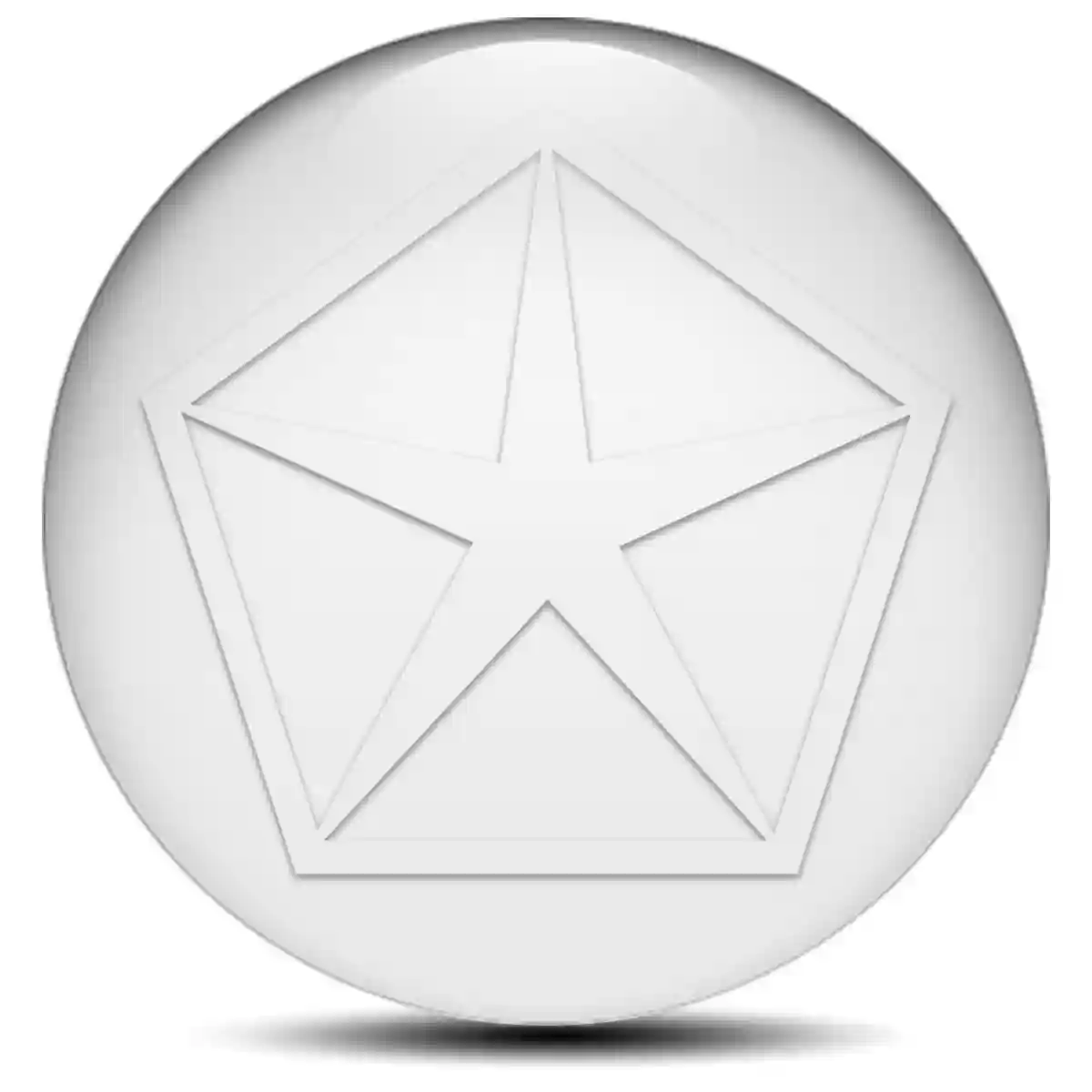 Chrysler Logo Silicone Sticker High Quality
