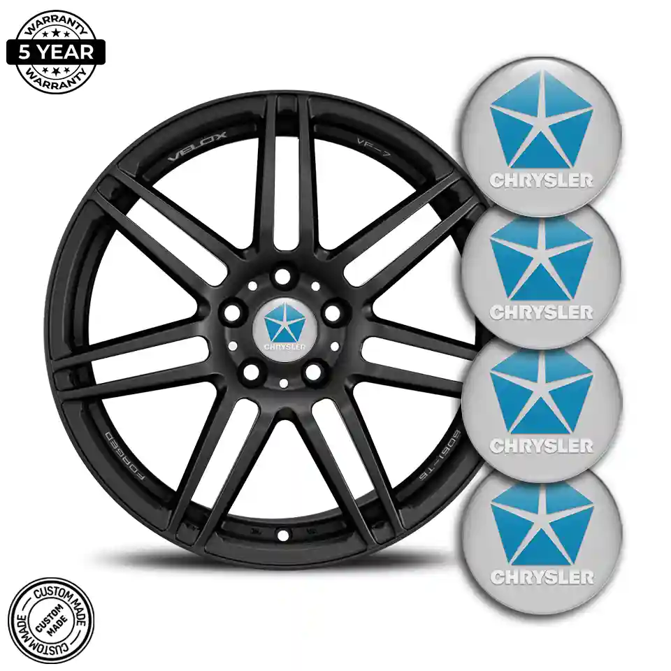 Chrysler Logo Silicone Sticker Stylish Design