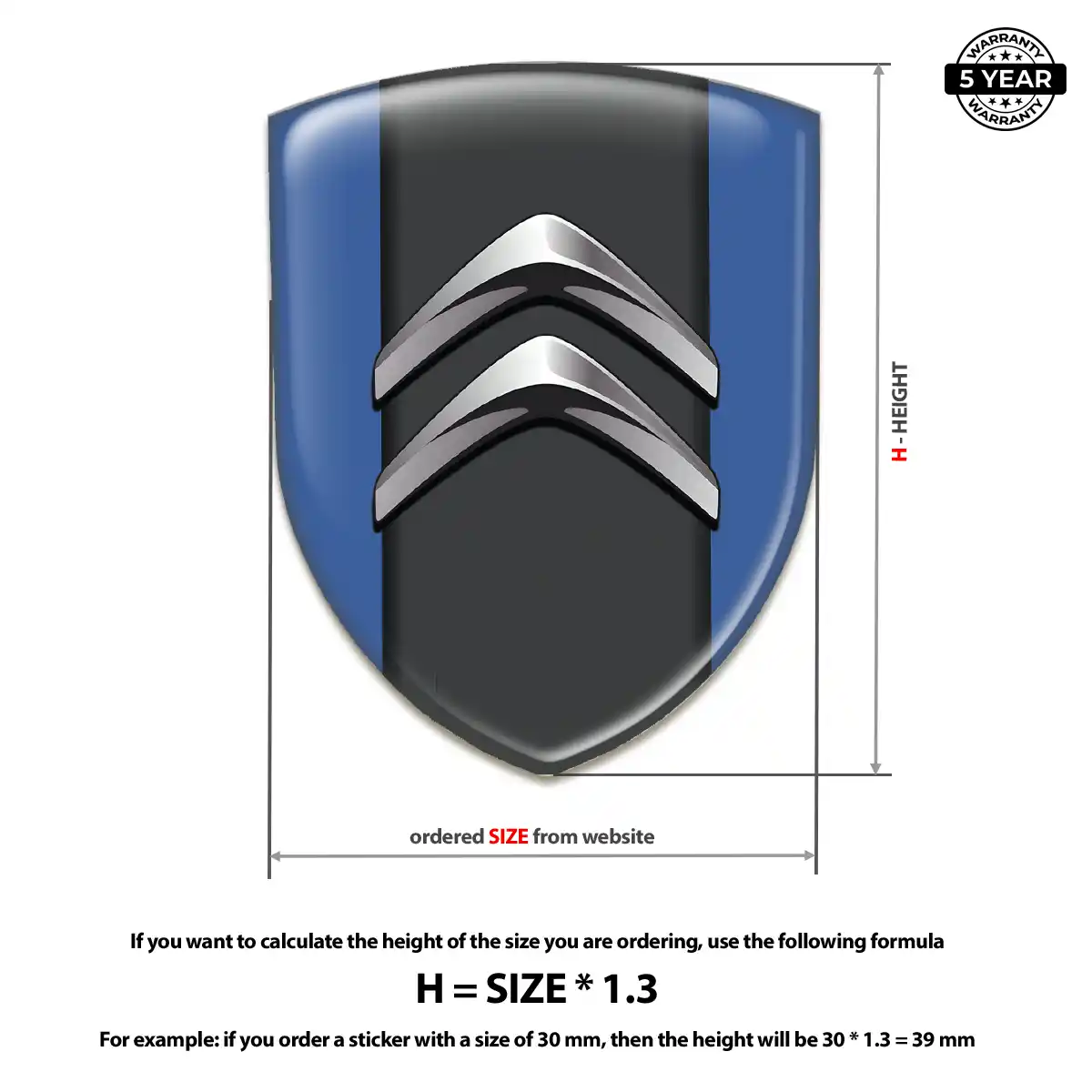 Citroen 3D Badge Sticker Exclusive Series