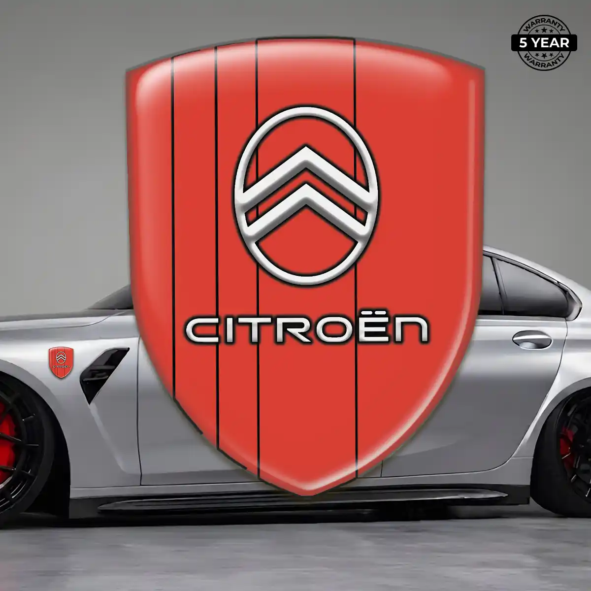 Citroen 3D Badge Sticker Interior Luxe