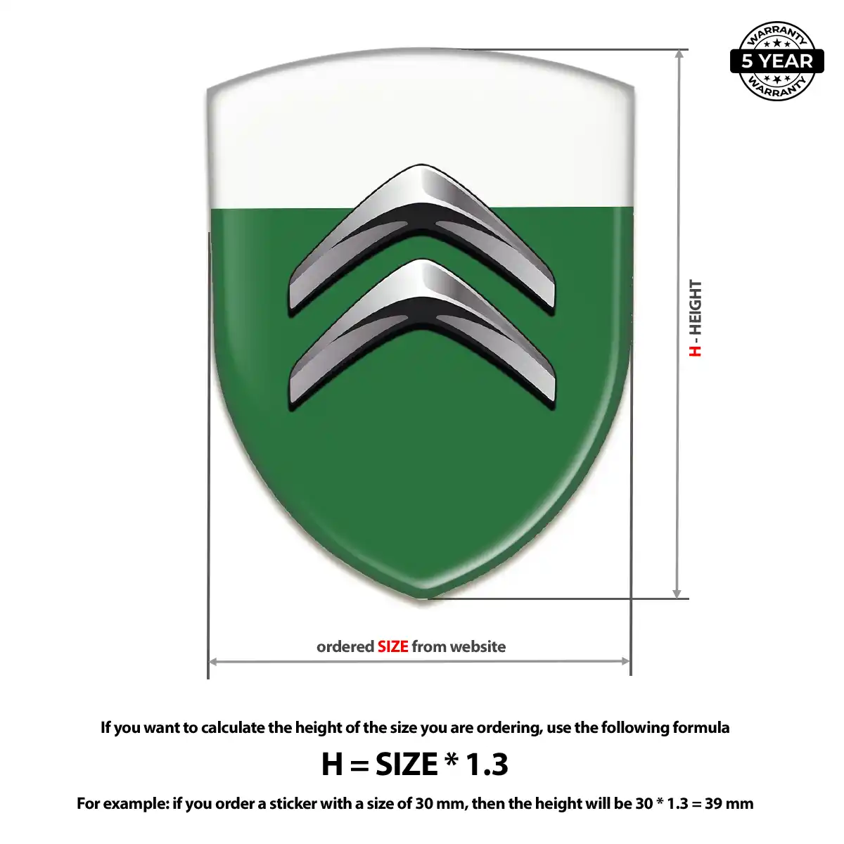 Citroen 3D Badge Sticker Noble Edition
