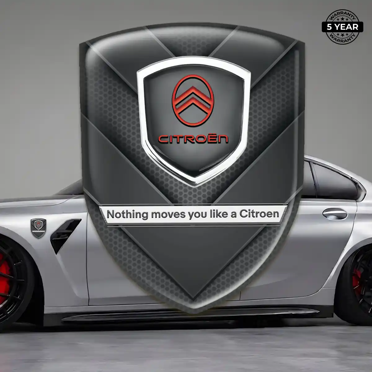 Citroen 3D Badge Sticker Premium Dome