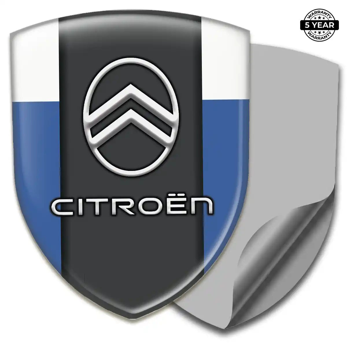 Citroen 3D Badge Sticker Sleek Style