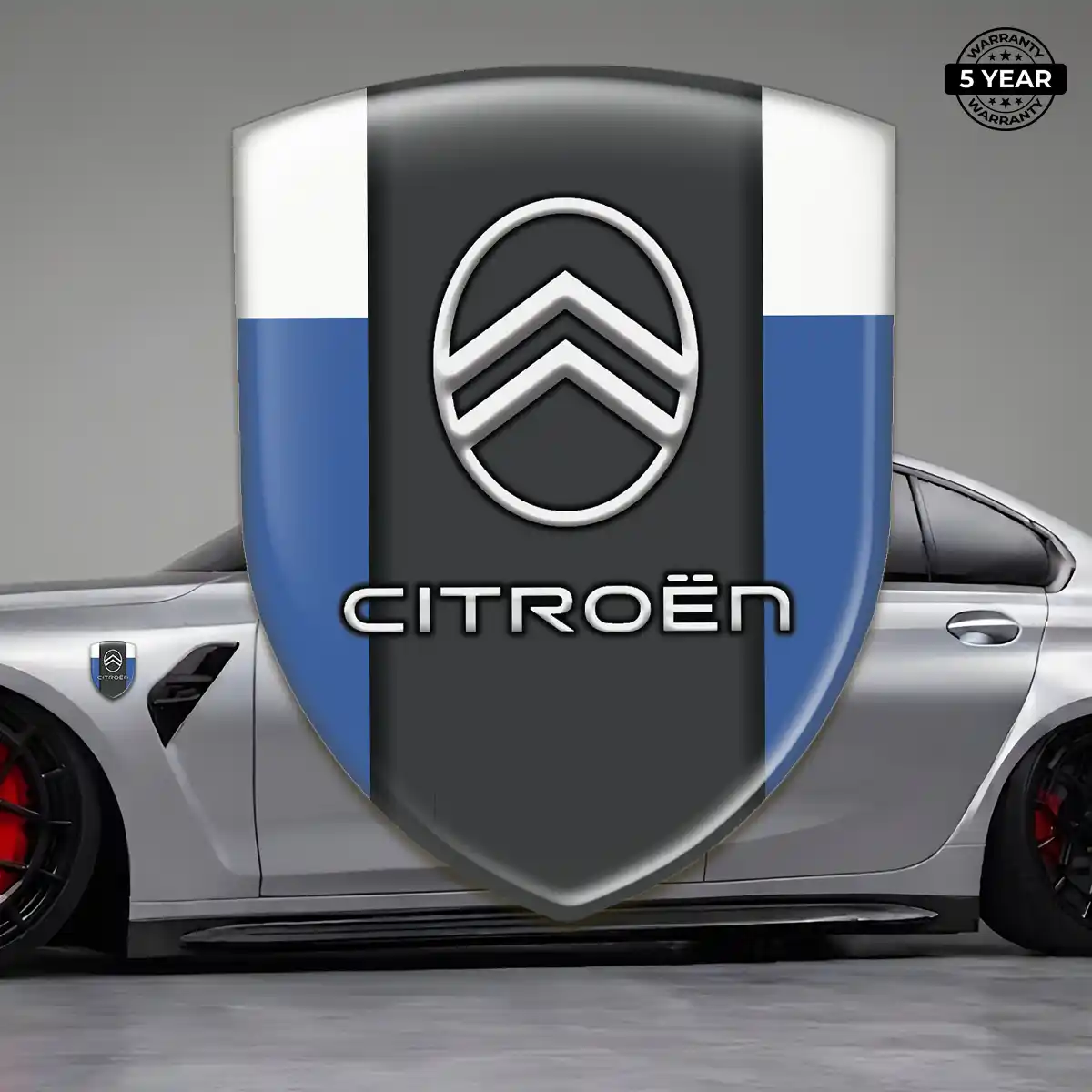 Citroen 3D Badge Sticker Sleek Style