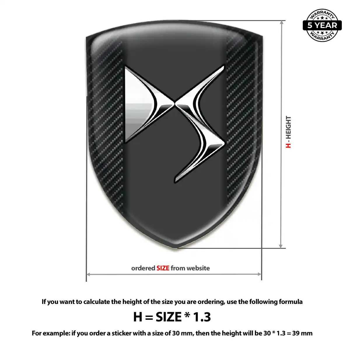 Citroen 3D Domed Sticker Deluxe Edition