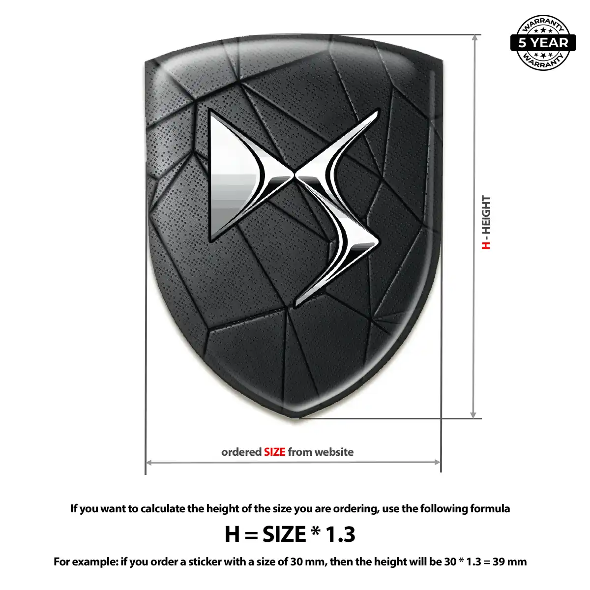 Citroen 3D Domed Sticker Elite Edition
