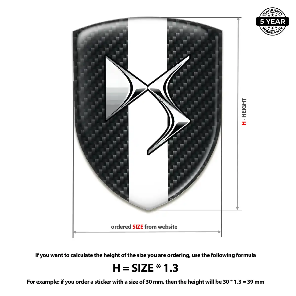 Citroen 3D Domed Sticker Noble Edition