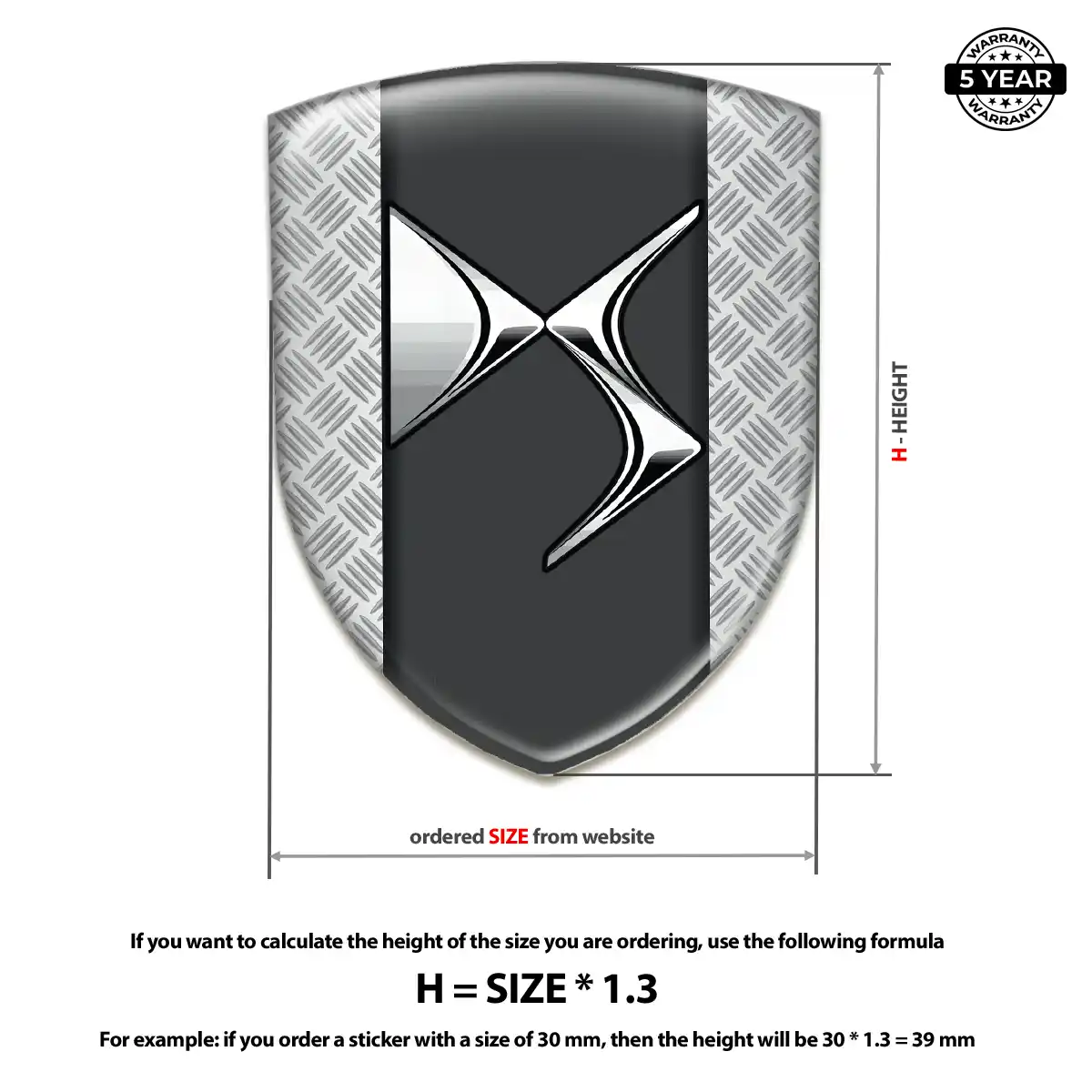 Citroen 3D Domed Sticker Opulent Line
