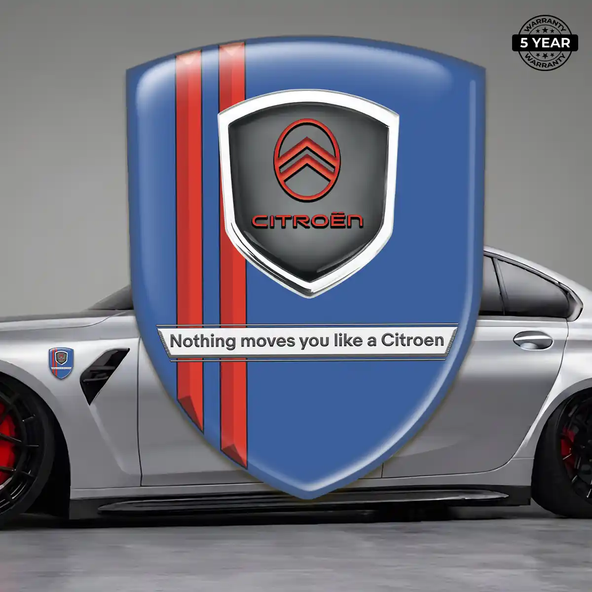 Citroen 3D Emblem Sticker Cabin Style