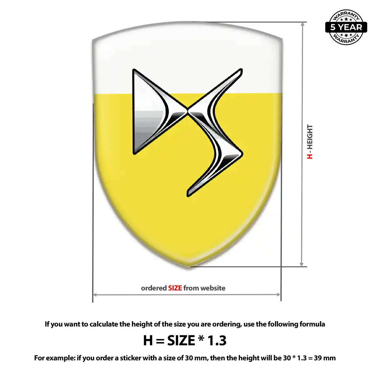 Citroen 3D Emblem Sticker Elite Finish