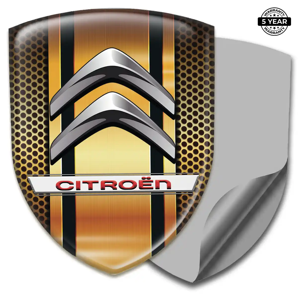 Citroen 3D Emblem Sticker Interior Elegance