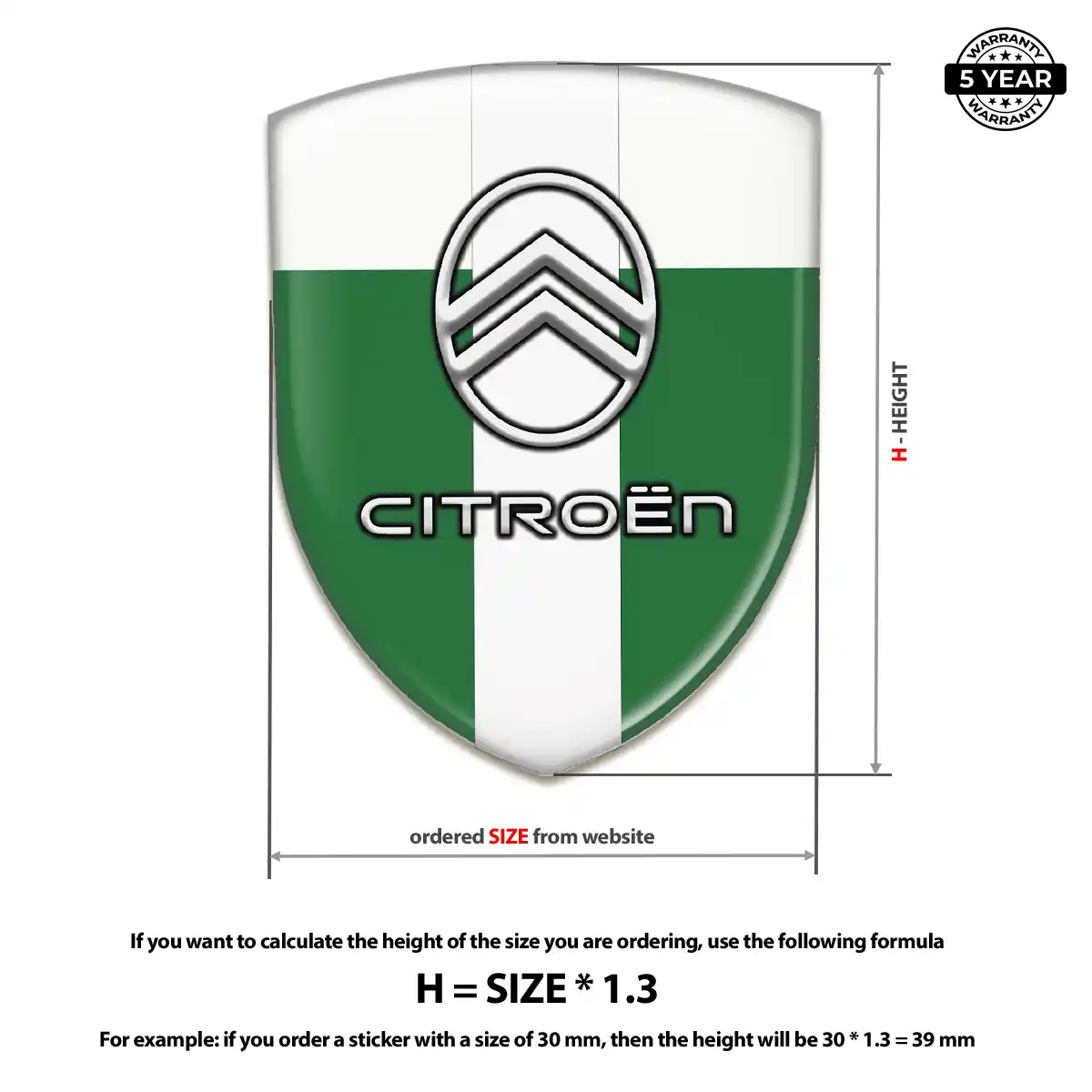 Citroen 3D Emblem Sticker Noble Edition