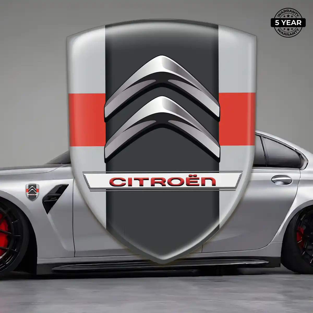 Citroen 3D Emblem Sticker Sleek Style