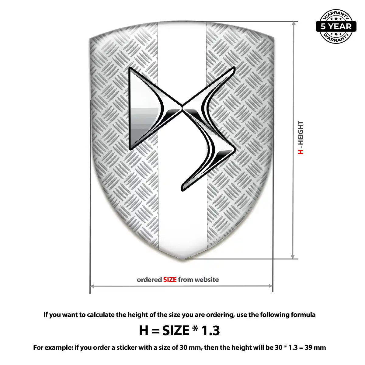 Citroen 3D Emblem Sticker Superior Craft