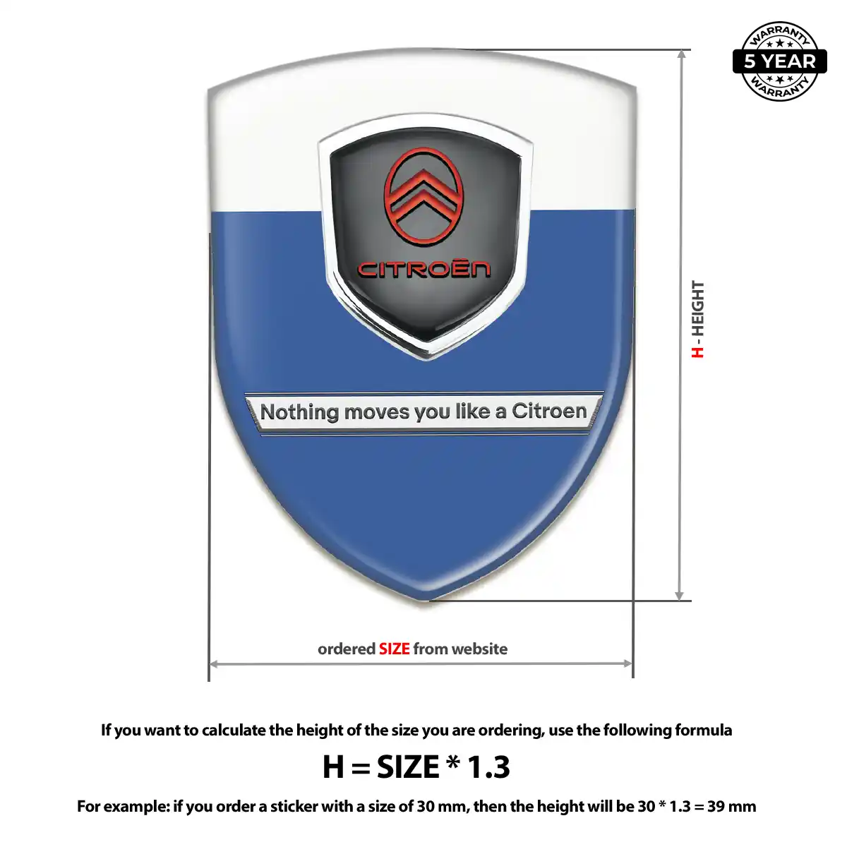 Citroen 3D Gel Sticker Cabin Style