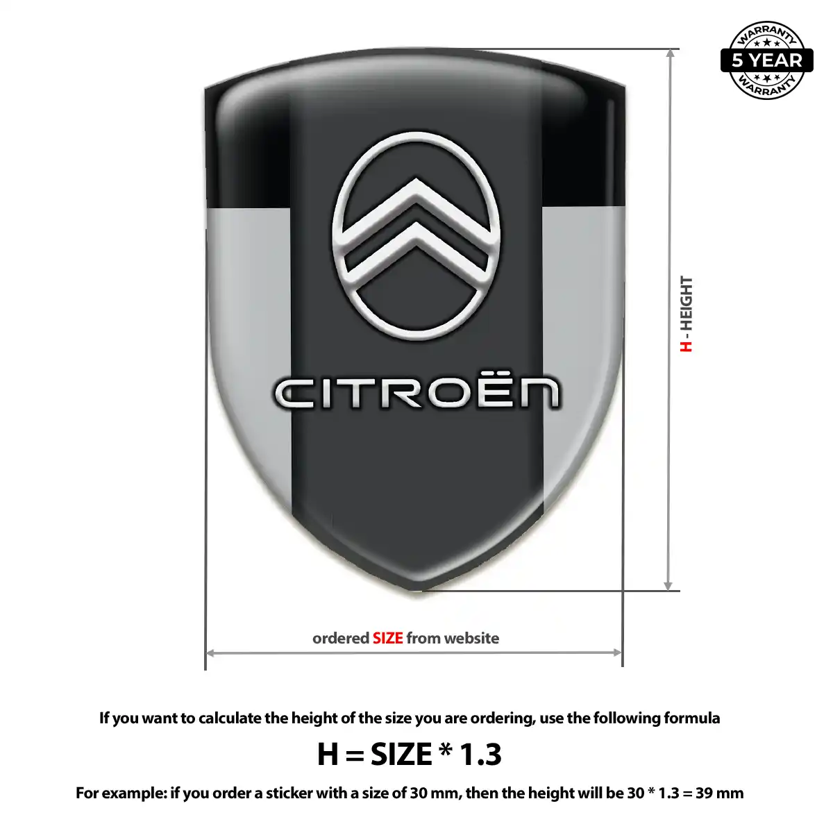 Citroen 3D Gel Sticker Deluxe Edition