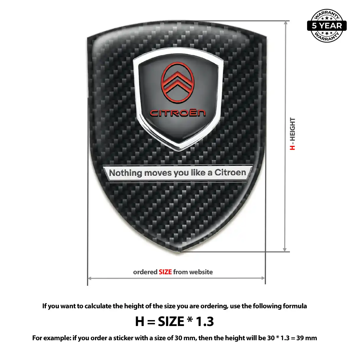 Citroen 3D Gel Sticker Elite Edition