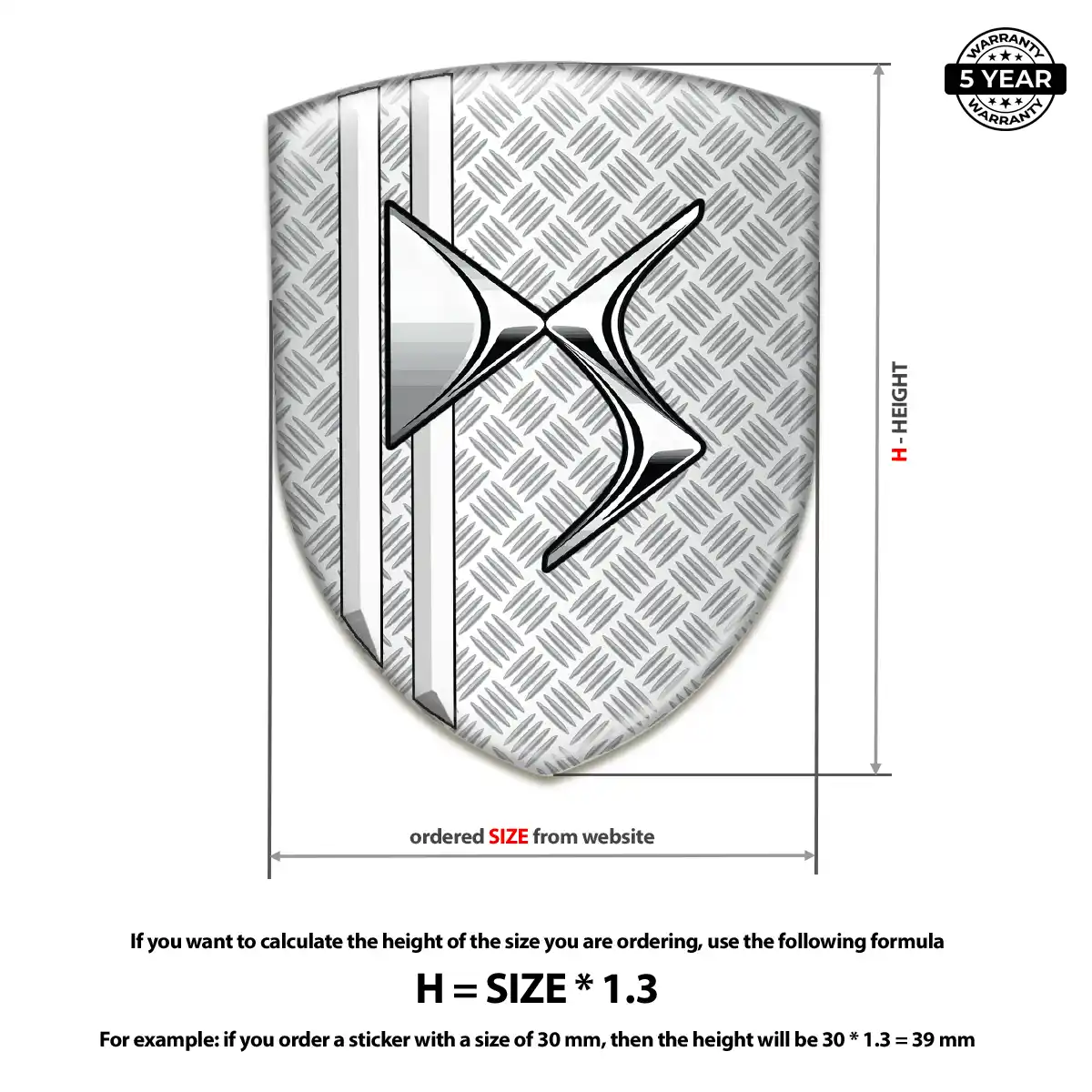 Citroen 3D Gel Sticker Interior Luxe