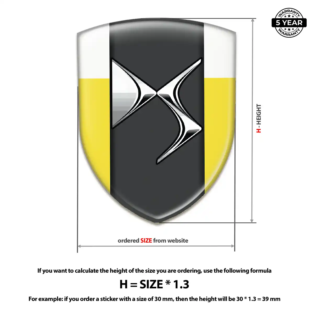 Citroen 3D Gel Sticker Prestige Line