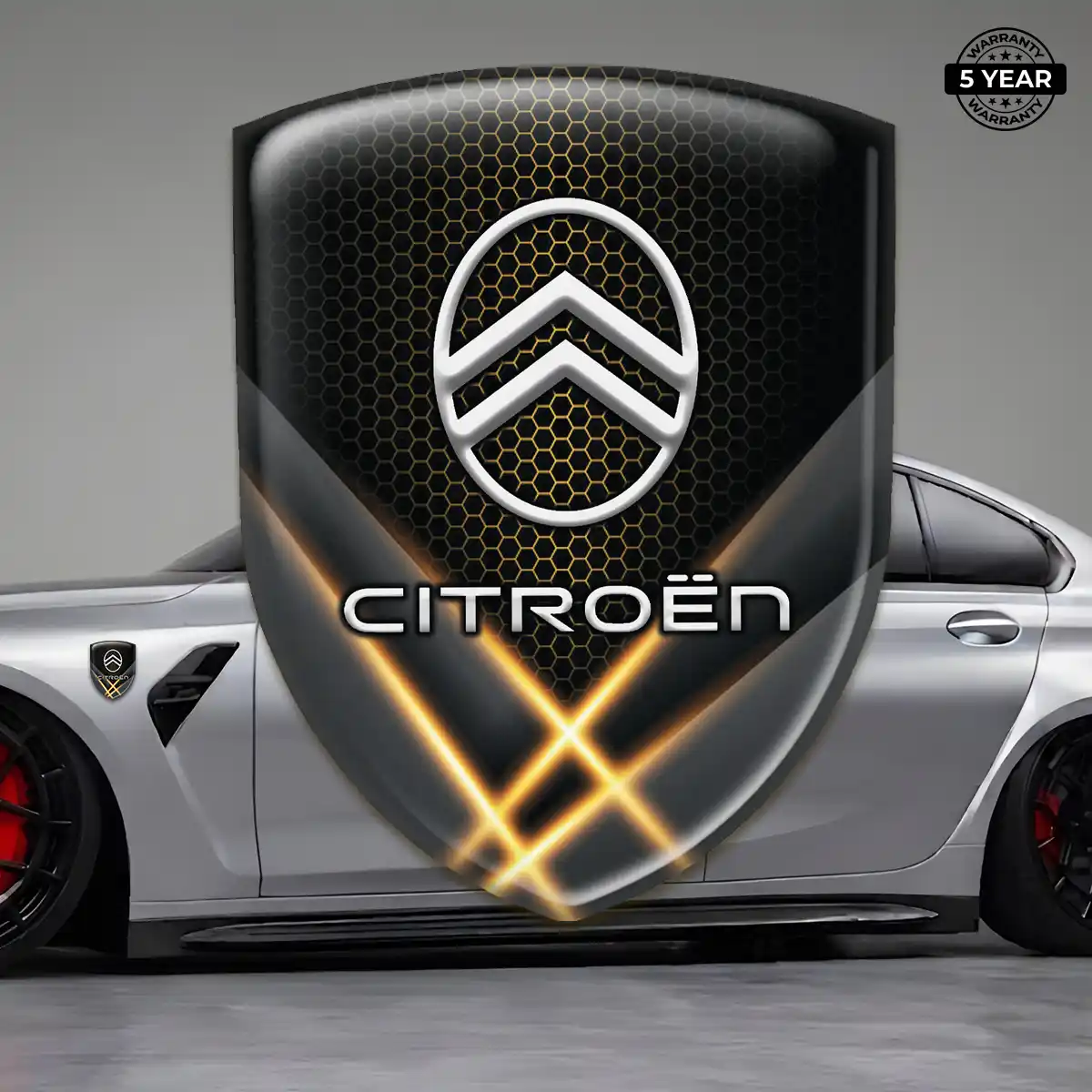 Citroen 3D Logo Sticker Cabin Style