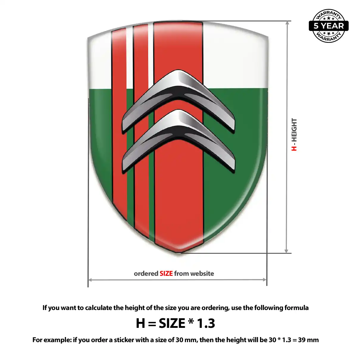 Citroen 3D Logo Sticker Exclusive Series